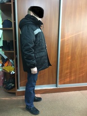 Куртка зимняя Север черна с капюшоном - от 1 шт  продажа все в наличии - foto 0